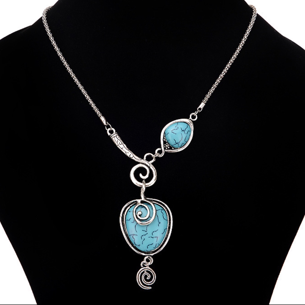 Natural Stone Artsy Necklace 15$